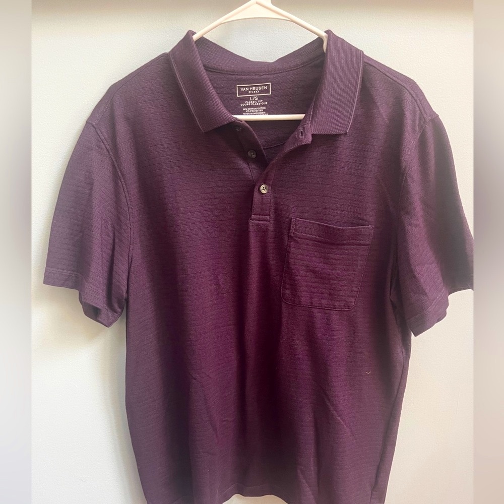 Van Heusen Purple Polo Shirt Classic Fit